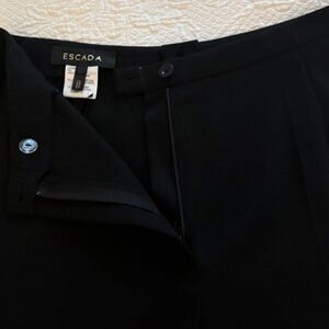 Escada Black Wool Crepe Dress Pants Size 36